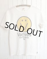 画像:  ◆VANVES SURFBOARDS TEE (ホワイト） [L size]