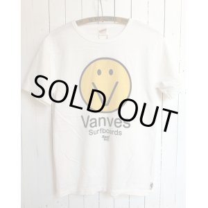 画像:  ◆VANVES SURFBOARDS TEE (ホワイト） [L size]