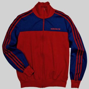 画像: ◆70sヴィンテージadidas【美品】HongKong製 レアプリントJogTop