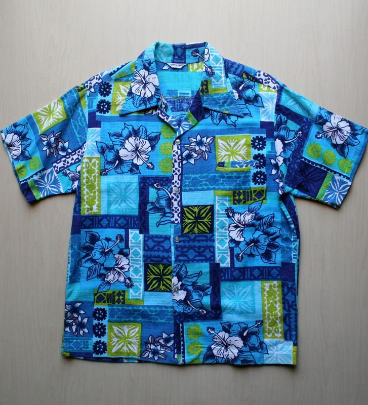 画像1: ◆Vintage アロハシャツ【made in HAWAII】 MLサイズ