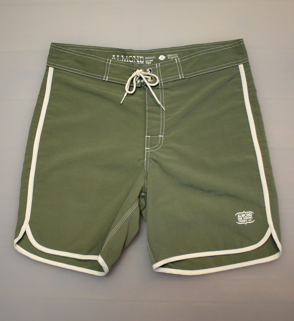画像1:  ◆ALMOND surf trunks カーキ