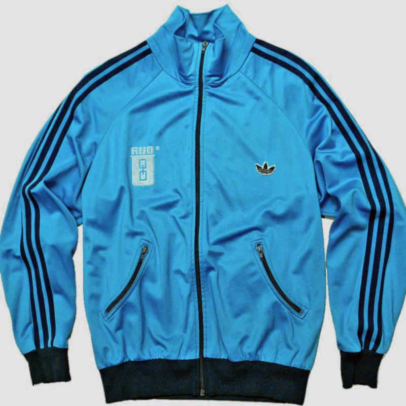 画像1: ◆70sヴィンテージadidas【ハンガリー製】レアプリントJogTop